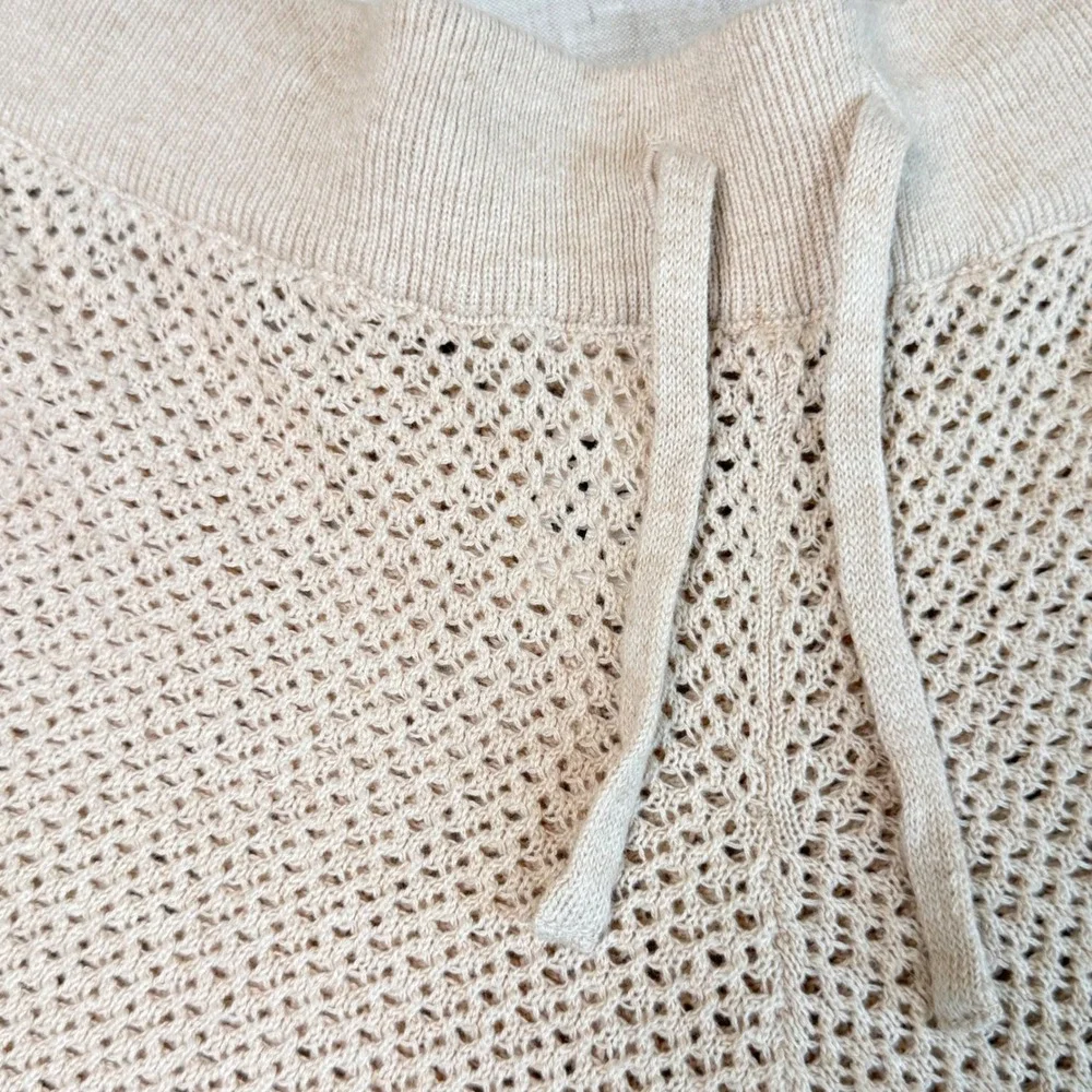 Pact Crochet Knit Shorts Womens S Beige Beachside Linen Crochet Organic Cotton